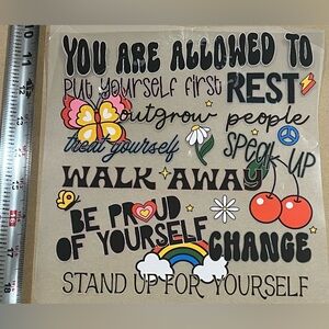 Inspirational Colorful DTF transfer